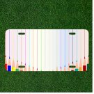 Custom Personalized License Plate Auto Tag With Color Pencil Cool Design