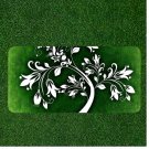 Custom Personalized License Plate Auto Tag With Fancy White Flower Tulips