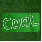 Custom Personalized License Plate Auto Tag With COOL In Green Design