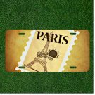 Custom Personalized License Plate Auto Tag With PARIS Eiffel Tower Design