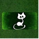 Custom Personalized License Plate Auto Tag With White Cat Design Art