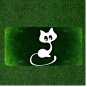 Custom Personalized License Plate Auto Tag With White Cat Design Art