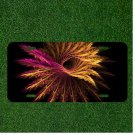 Custom Personalized License Plate Auto Tag With Stunning Spiral Flower FANCY