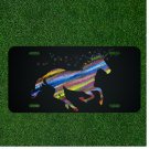 Custom Personalized License Plate Auto Tag With Colorful Unicorn Magical Horse