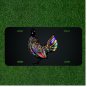 Custom Personalized License Plate Auto Tag With Colorful Chicken Design Art