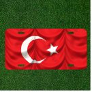 Custom Personalized License Plate Auto Tag With National Flag Of Turkey