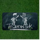 Custom Personalized License Plate Auto Tag With Teamwork Chalk Board Design
