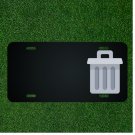 Custom Personalized License Plate With Add Names To Garbage Icon Rubbish