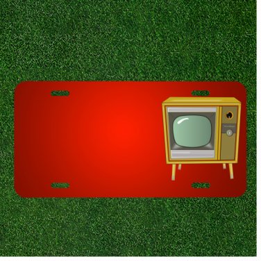 Custom Personalized License Plate With Add Names To Tv Television Vintage