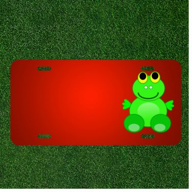 Custom Personalized License Plate With Add Names To Frog Amphibian Animal