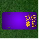 Custom Personalized License Plate With Add Names To Currency Money Finance