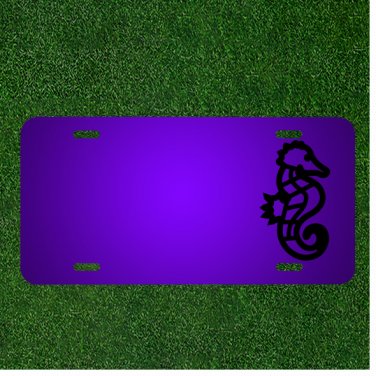 Custom Personalized License Plate With Add Names To Seahorse Fish Ocean