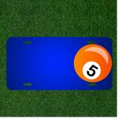 Custom Personalized License Plate With Add Names To Snooker Billiard Ball