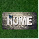 Custom Personalized License Plate Auto Tag With HOME Blue Butterfly Design