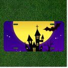 Custom Personalized Auto Tag With Bat By Wicked Cross House With Moon Design
