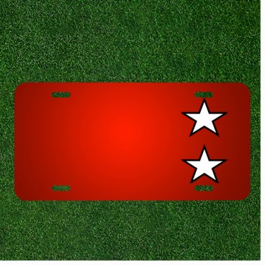Custom Personalized License Plate With Add Names To Stars Shape Black Outline