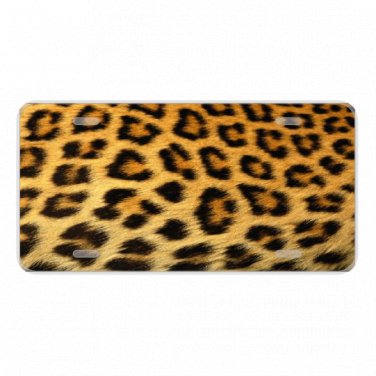Custom Personalized License Plate Auto Car Tag With Cheetah Background Add Text
