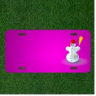 Custom Personalized Car License Plate With Add Names To Snowman Snow Winter