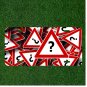 Custom Personalized License Plate Auto Tag With Triangle Question Marks Design