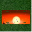 Creative License Plate Auto Tag With Stars And Suns Orange Sunset Design
