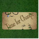 Custom Personalized License Plate Auto Tag With Time For Change Sand Design