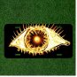 Custom Personalized License Plate Auto Tag With Stunning Fire Flame Eye Design