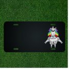 Custom Personalized License Plate With Add Names To Rainbow Horse Design NEW