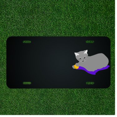 Custom Personalized License Plate With Add Names To Cat Pet Animal Mammal