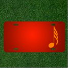 Custom Personalized License Plate With Add Names To Note Music Orange Musical