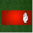 Custom Personalized License Plate With Add Names To Palm Hand Human Raised