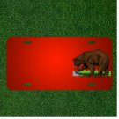 Custom Personalized License Plate With Add Names To Brown Bear Wildlife Wild