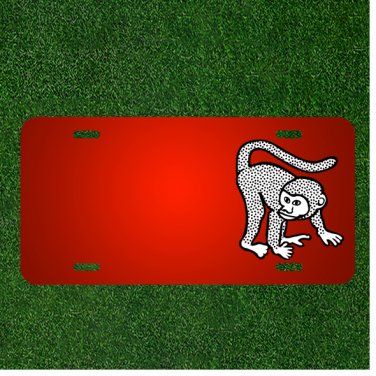 Custom Personalized License Plate With Add Names To Monkey Animal Ape Cartoon
