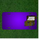 Custom Personalized License Plate With Add Names To Treasure Chest Gold Wood