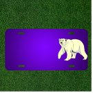 Custom Personalized License Plate With Add Names To White Arctic Bear Snow