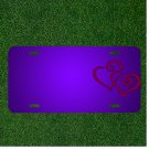Custom Personalized License Plate With Add Names To Hearts Valentine Red Mini