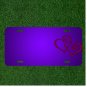 Custom Personalized License Plate With Add Names To Hearts Valentine Red Mini