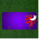 Custom Personalized License Plate With Add Names To Lion Wings Stand Symbol