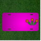 Custom Personalized Car License Plate With Add Names To Flowers Red Spring