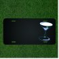 Custom Personalized License Plate With Add Names To Glass Martini Olive Green