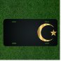 Custom Personalized License Plate With Add Names To Golden Moon And Star Design