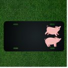 Custom Personalized License Plate With Add Names To Two Cartoon Pigs Design NEW