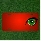 Custom Personalized License Plate With Add Names To Eye Green Stare Lashes