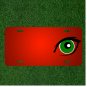 Custom Personalized License Plate With Add Names To Eye Green Stare Lashes