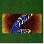 Custom Personalized License Plate Auto Tag With Stunning Blue Feathers Design