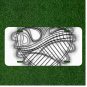 Custom Personalized License Plate Auto Tag With Fancy Heart Sketch Design