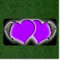 Custom Personalized License Plate Auto Tag With Purple Dolphin Hearts Add Names