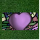 Custom Personalized License Plate Tag With Purple Heart Wacky Colors Add Names