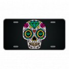 Custom Novelty Aluminum License Plate With Colorful Skull Add Names