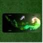 Custom Personalized License Plate Auto Tag With Person In Space Design
