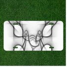 Custom Personalized License Plate Auto Tag With Fancy Elephant Sketch Design